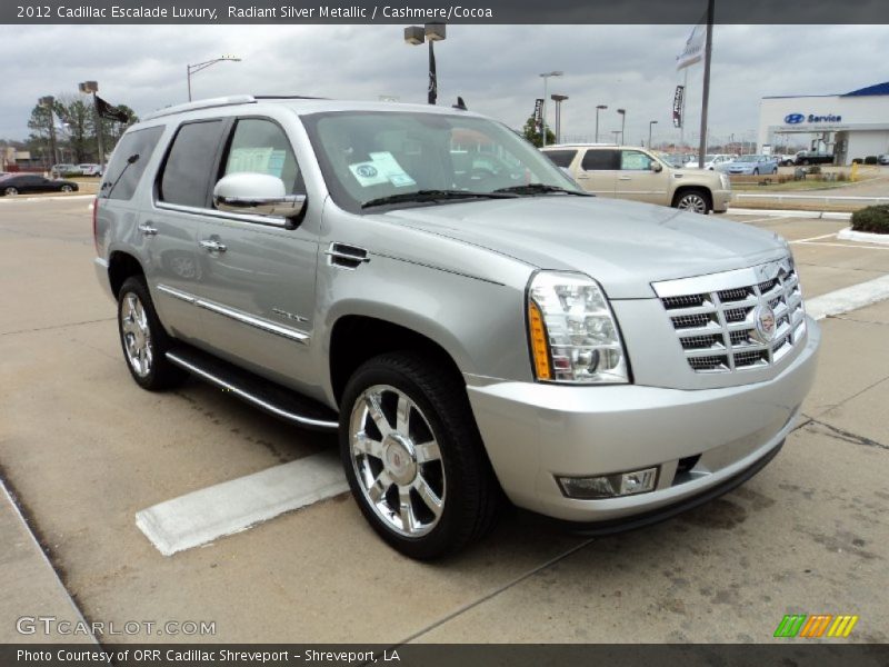 Radiant Silver Metallic / Cashmere/Cocoa 2012 Cadillac Escalade Luxury