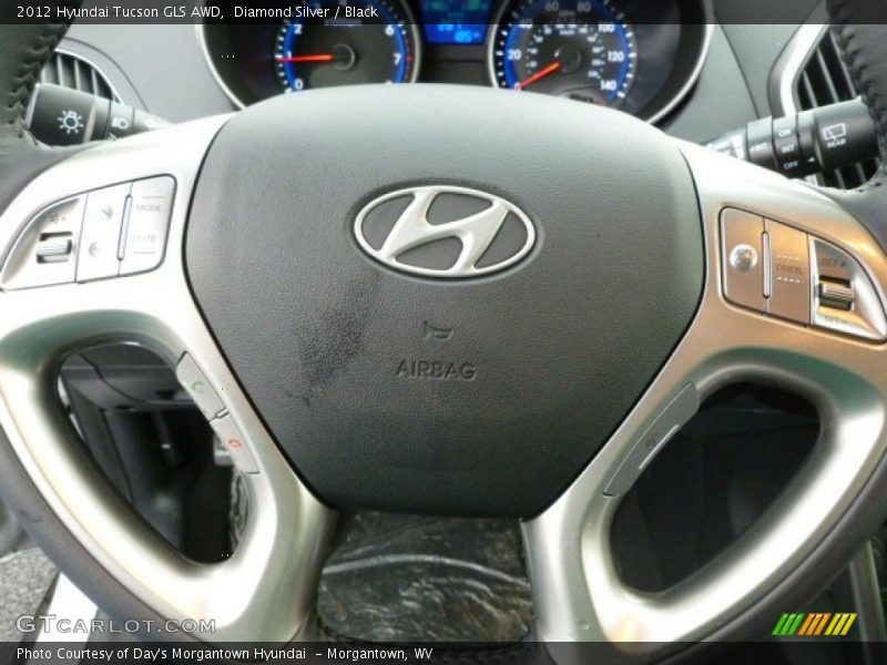 Diamond Silver / Black 2012 Hyundai Tucson GLS AWD