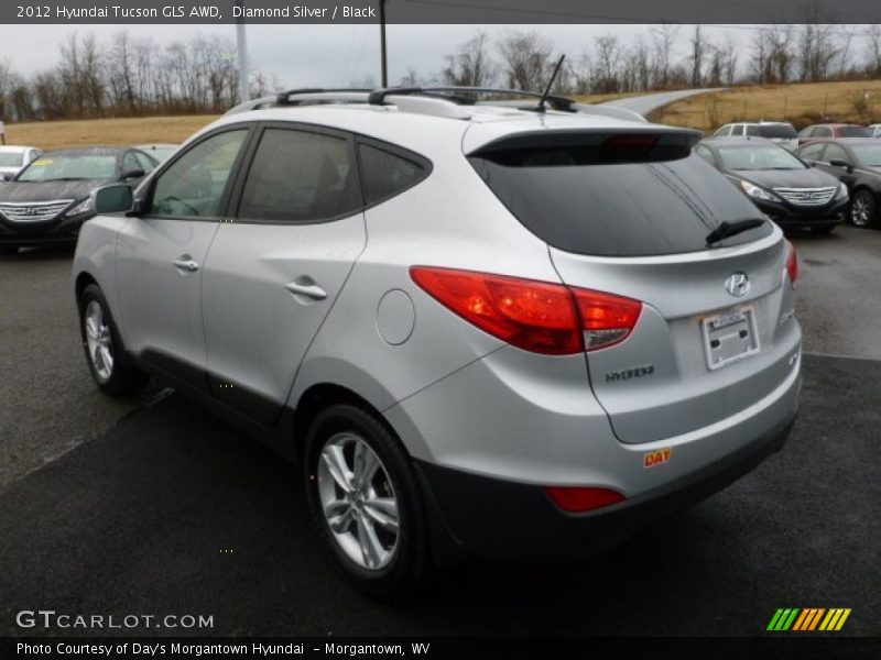 Diamond Silver / Black 2012 Hyundai Tucson GLS AWD
