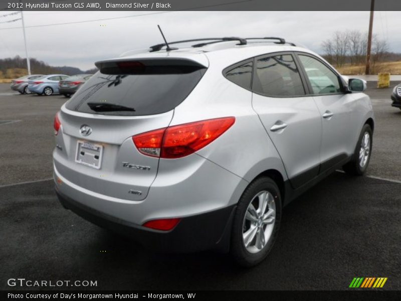 Diamond Silver / Black 2012 Hyundai Tucson GLS AWD