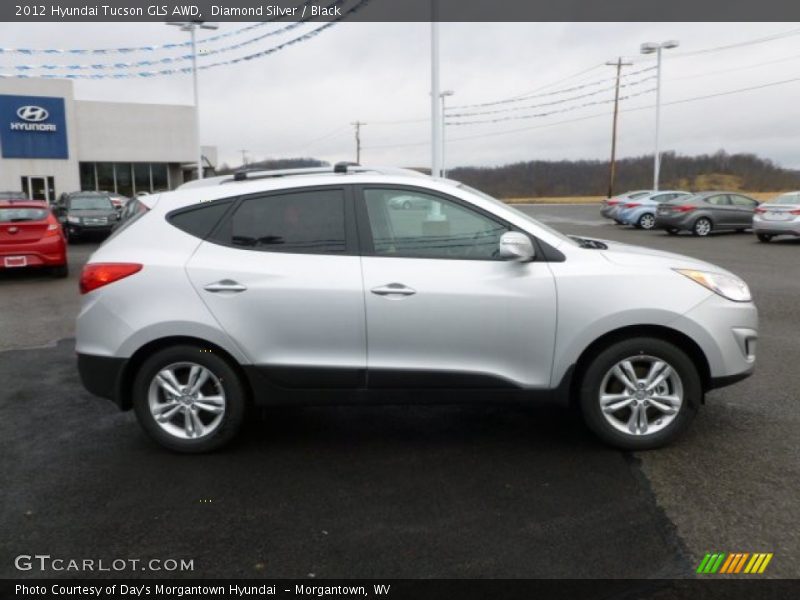 Diamond Silver / Black 2012 Hyundai Tucson GLS AWD