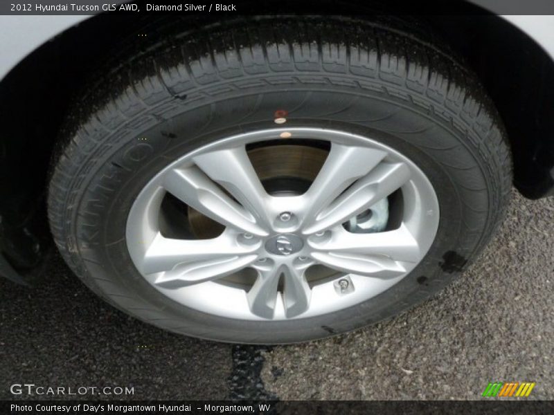 Diamond Silver / Black 2012 Hyundai Tucson GLS AWD