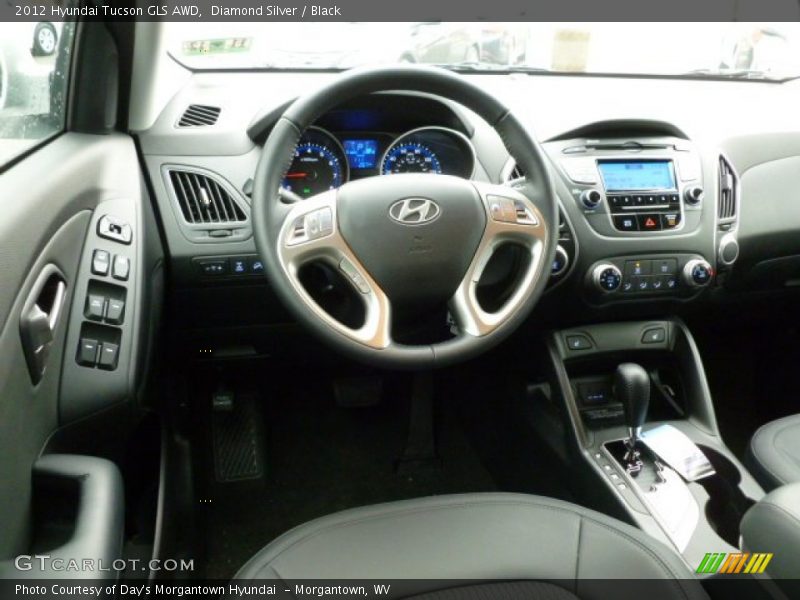 Diamond Silver / Black 2012 Hyundai Tucson GLS AWD