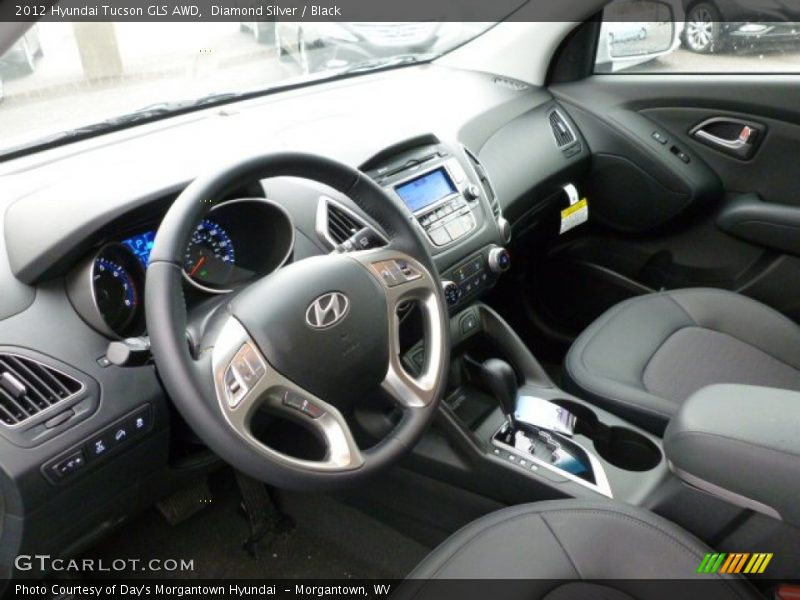 Diamond Silver / Black 2012 Hyundai Tucson GLS AWD