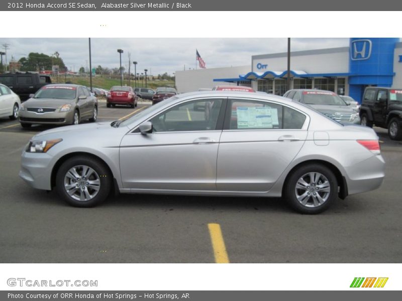 Alabaster Silver Metallic / Black 2012 Honda Accord SE Sedan