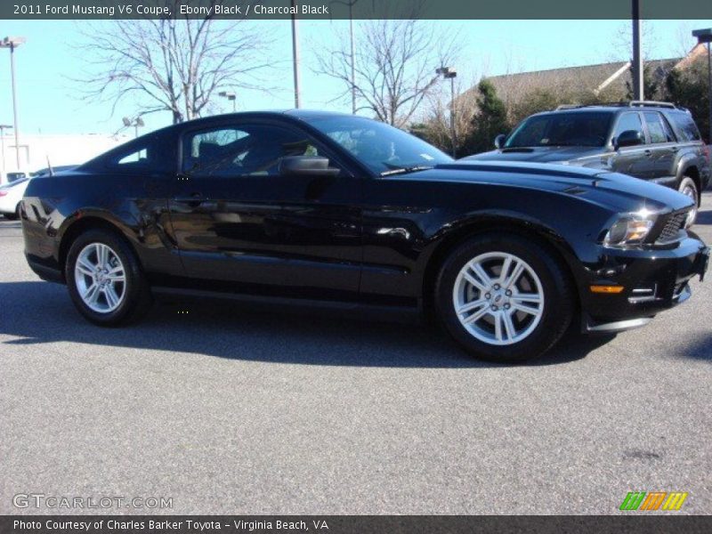 Ebony Black / Charcoal Black 2011 Ford Mustang V6 Coupe