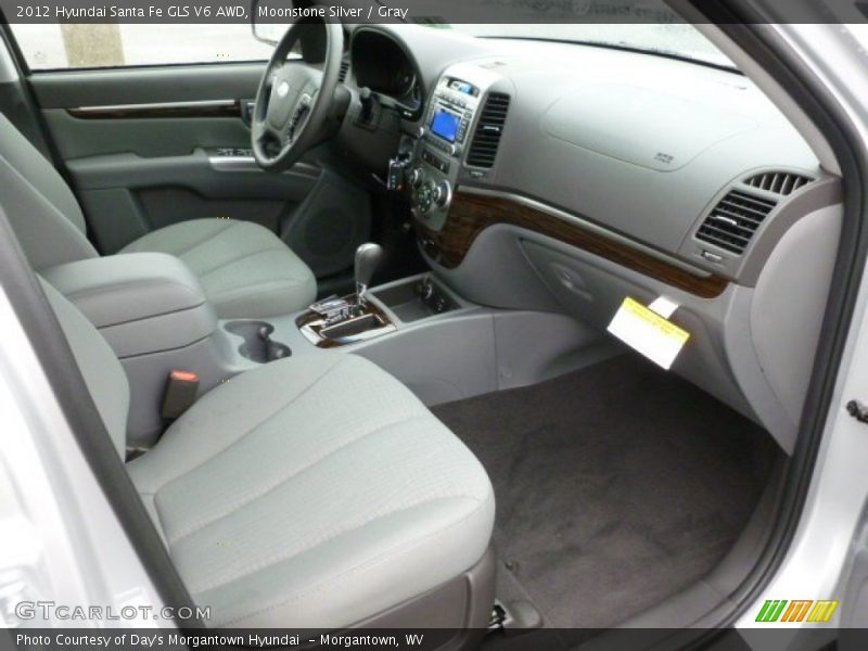  2012 Santa Fe GLS V6 AWD Gray Interior