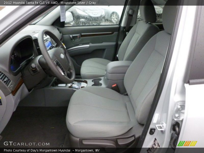 Moonstone Silver / Gray 2012 Hyundai Santa Fe GLS V6 AWD