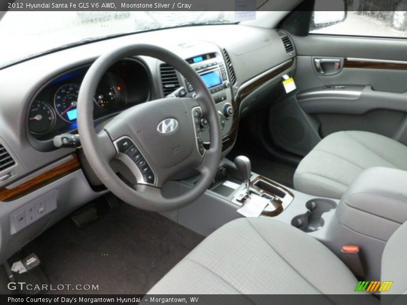  2012 Santa Fe GLS V6 AWD Gray Interior