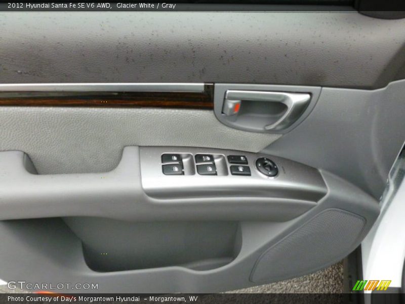 Glacier White / Gray 2012 Hyundai Santa Fe SE V6 AWD