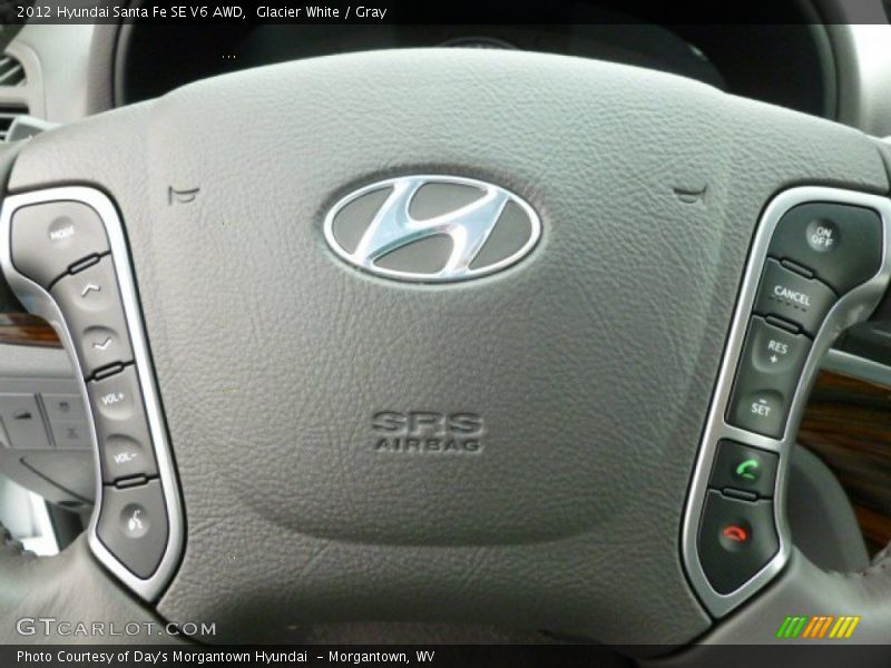  2012 Santa Fe SE V6 AWD Steering Wheel