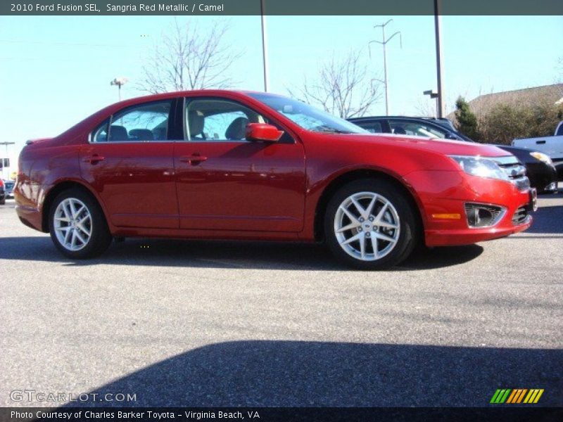 Sangria Red Metallic / Camel 2010 Ford Fusion SEL