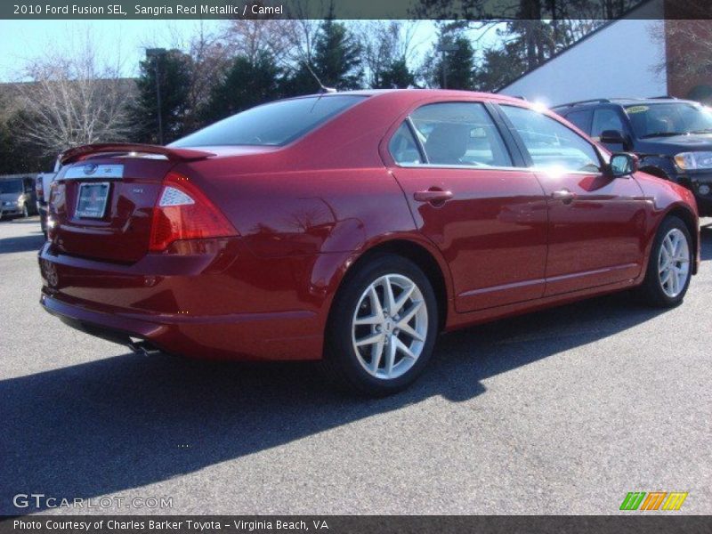 Sangria Red Metallic / Camel 2010 Ford Fusion SEL