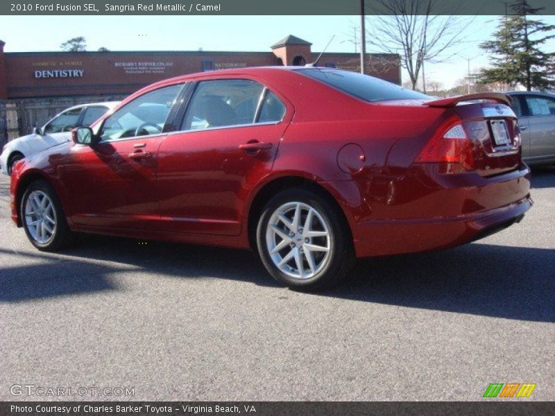 Sangria Red Metallic / Camel 2010 Ford Fusion SEL