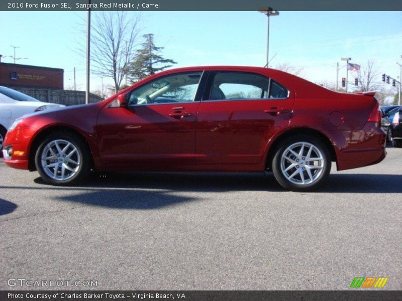 Sangria Red Metallic / Camel 2010 Ford Fusion SEL