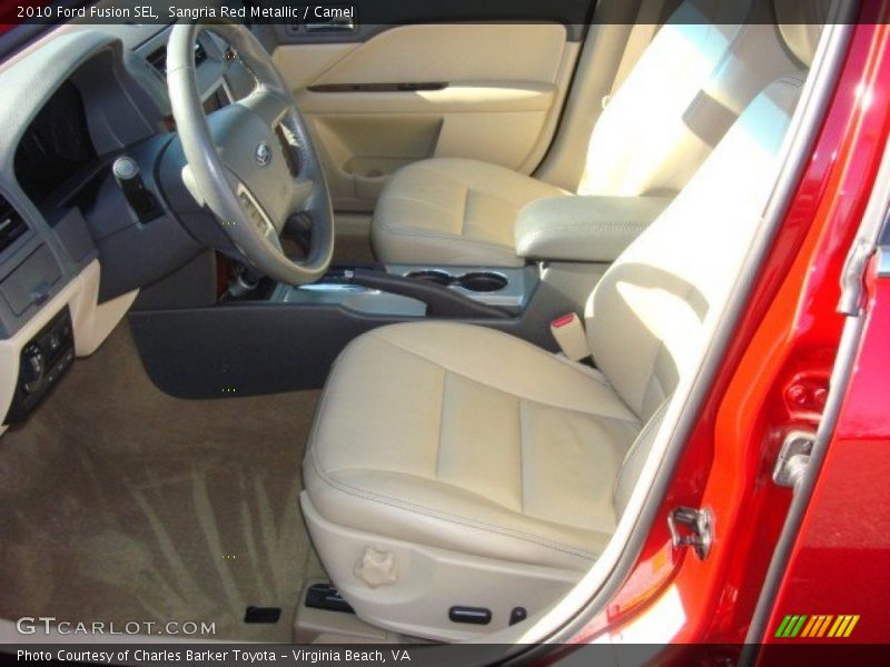 Sangria Red Metallic / Camel 2010 Ford Fusion SEL