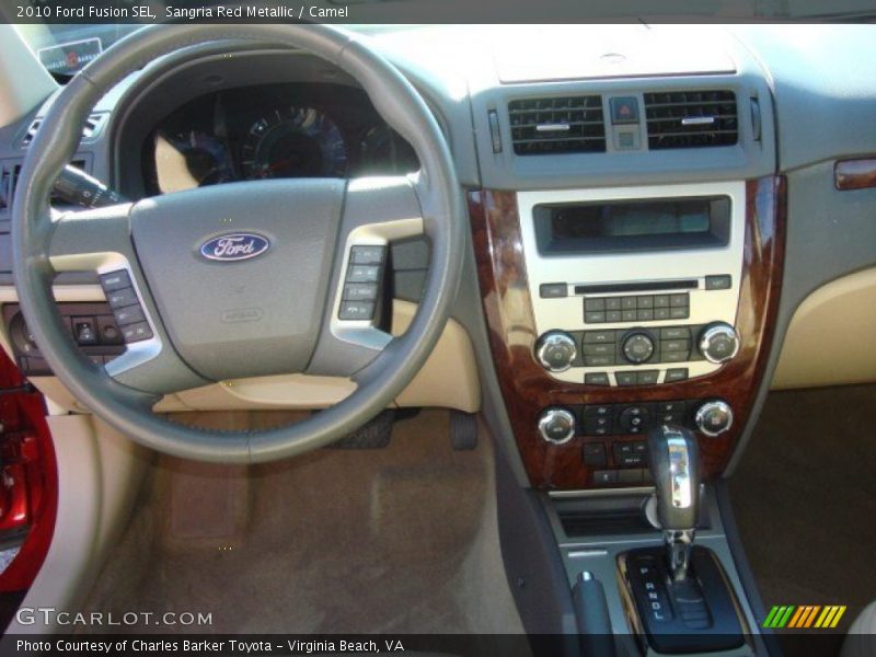 Sangria Red Metallic / Camel 2010 Ford Fusion SEL
