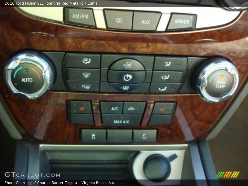 Sangria Red Metallic / Camel 2010 Ford Fusion SEL