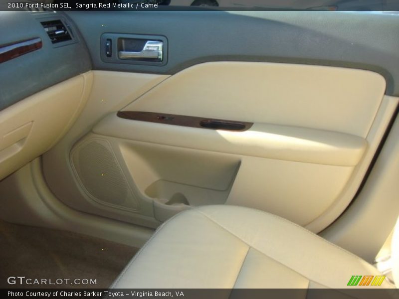 Sangria Red Metallic / Camel 2010 Ford Fusion SEL