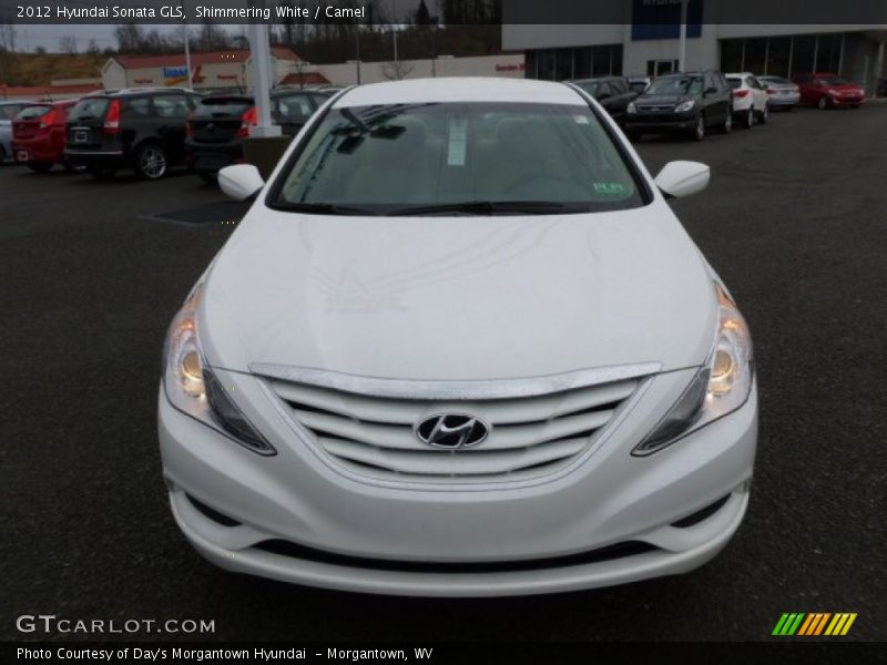 Shimmering White / Camel 2012 Hyundai Sonata GLS