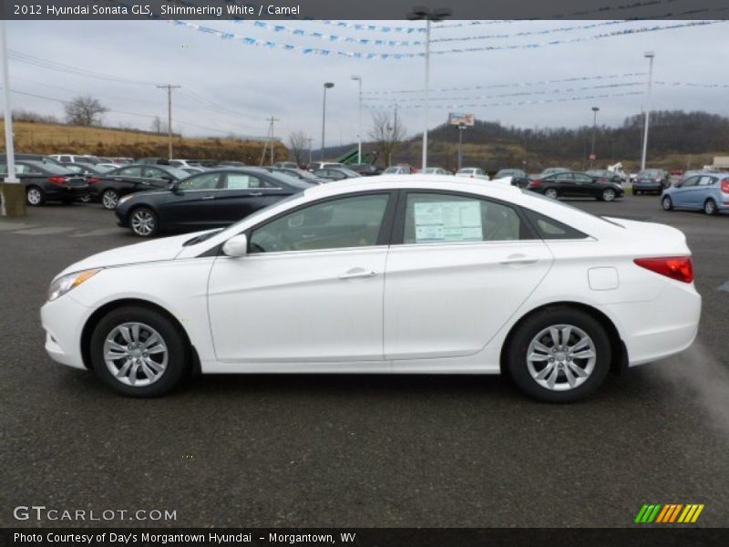 Shimmering White / Camel 2012 Hyundai Sonata GLS