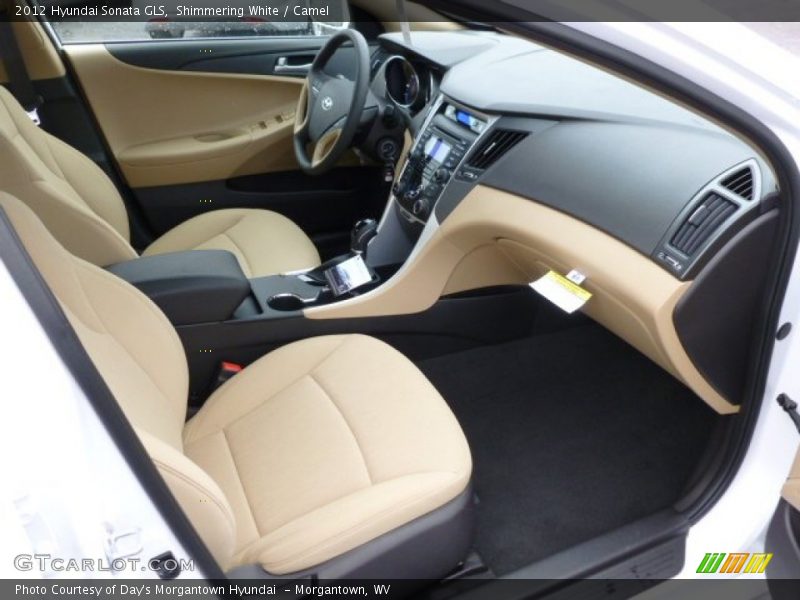 Shimmering White / Camel 2012 Hyundai Sonata GLS