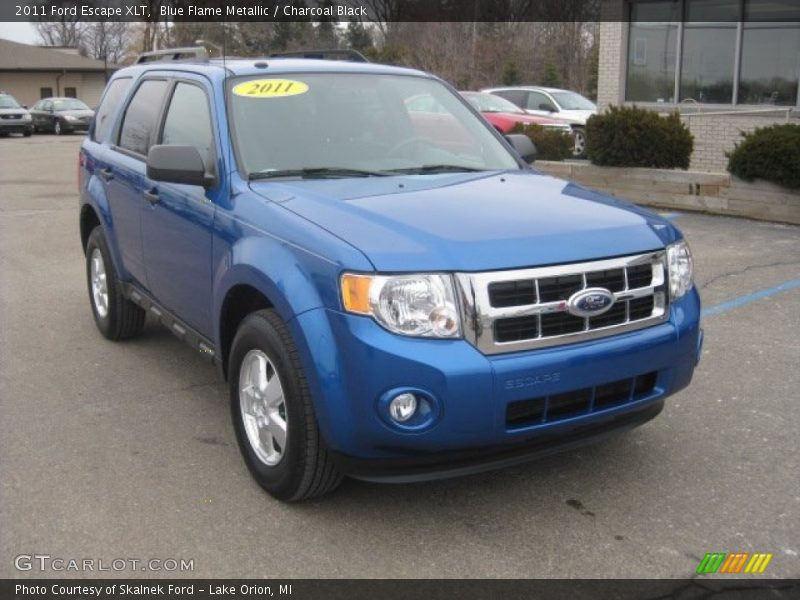 Blue Flame Metallic / Charcoal Black 2011 Ford Escape XLT