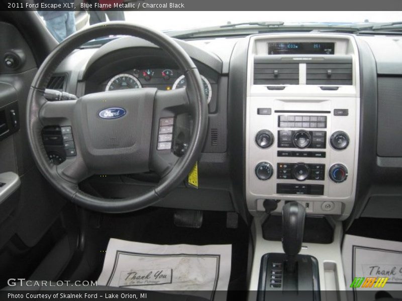 Blue Flame Metallic / Charcoal Black 2011 Ford Escape XLT