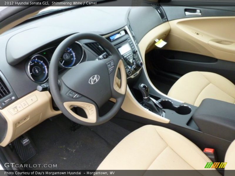 Shimmering White / Camel 2012 Hyundai Sonata GLS