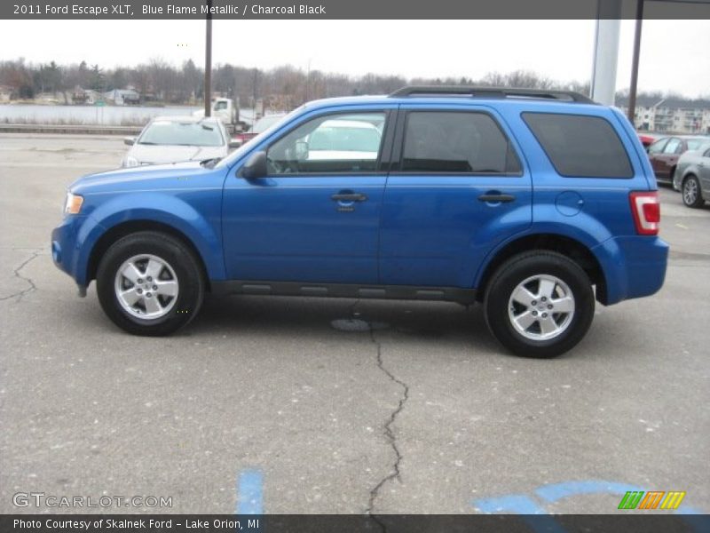 Blue Flame Metallic / Charcoal Black 2011 Ford Escape XLT