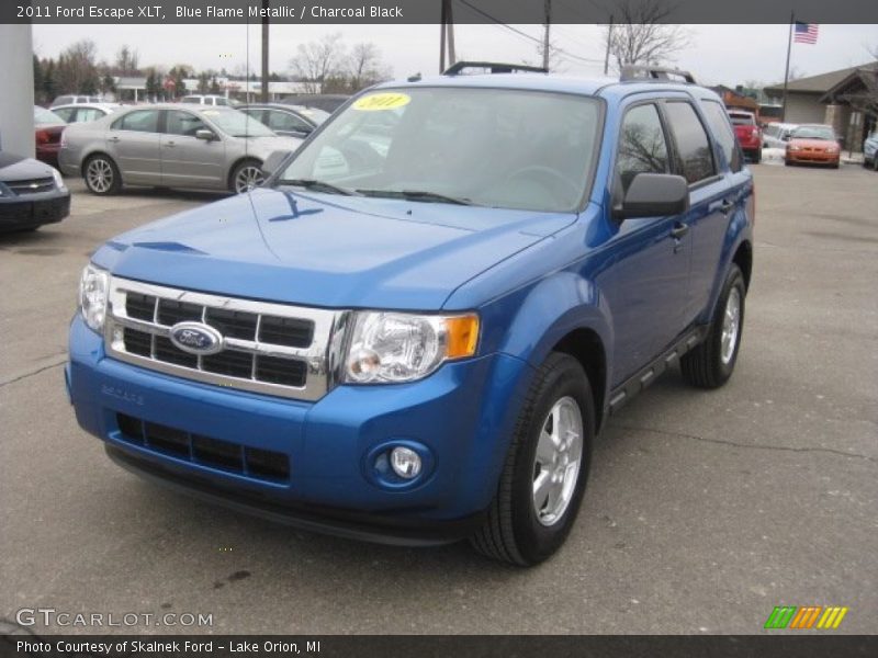 Blue Flame Metallic / Charcoal Black 2011 Ford Escape XLT