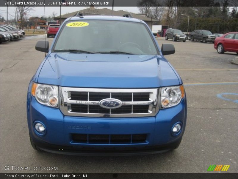 Blue Flame Metallic / Charcoal Black 2011 Ford Escape XLT