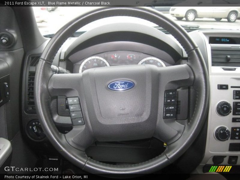 Blue Flame Metallic / Charcoal Black 2011 Ford Escape XLT