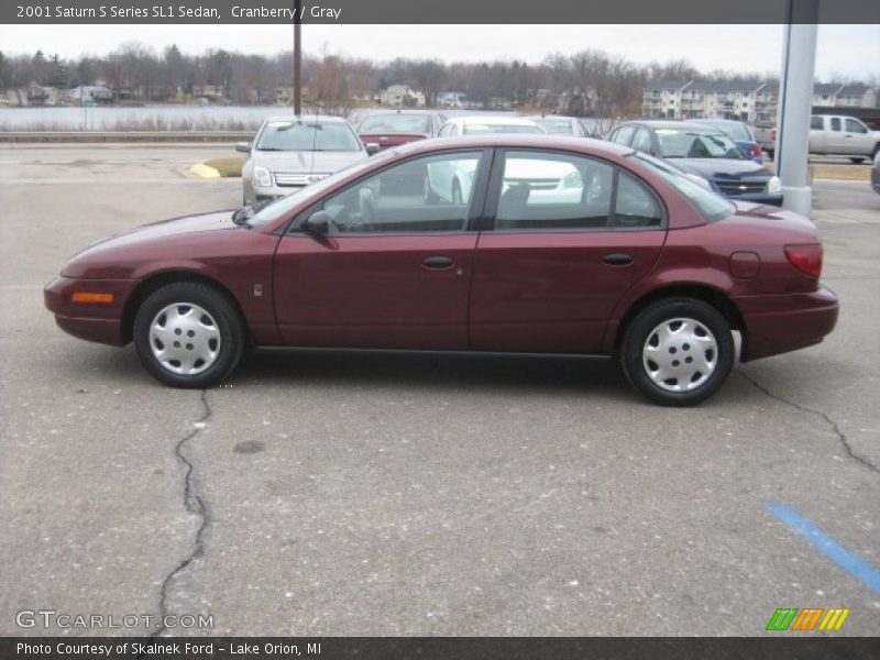 Cranberry / Gray 2001 Saturn S Series SL1 Sedan