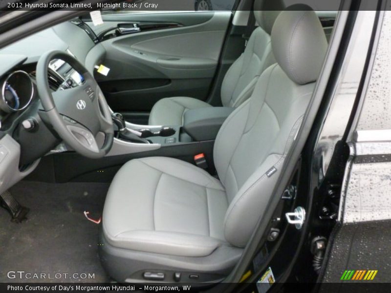 Midnight Black / Gray 2012 Hyundai Sonata Limited