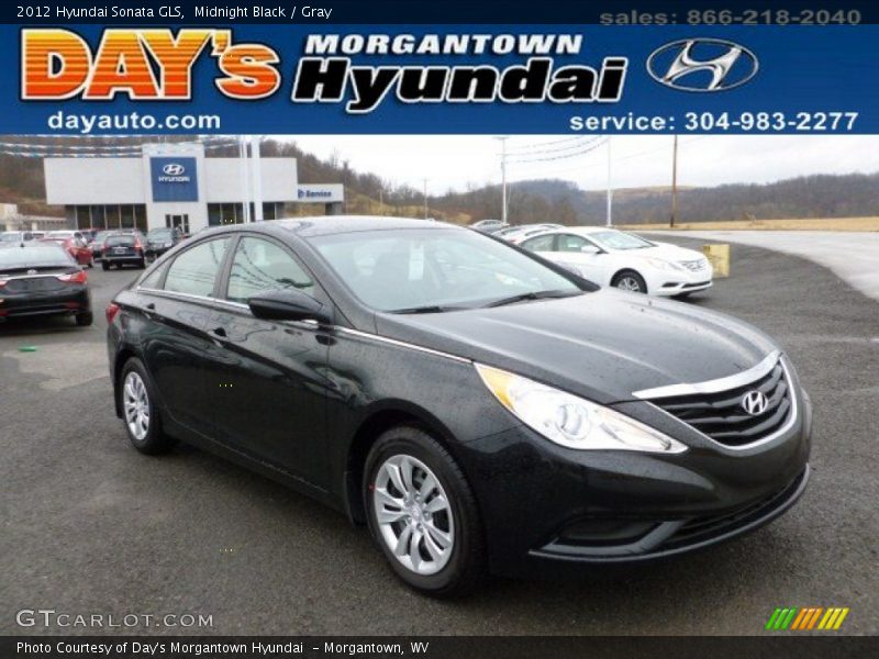 Midnight Black / Gray 2012 Hyundai Sonata GLS