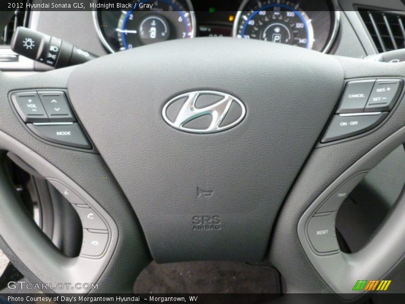 Midnight Black / Gray 2012 Hyundai Sonata GLS