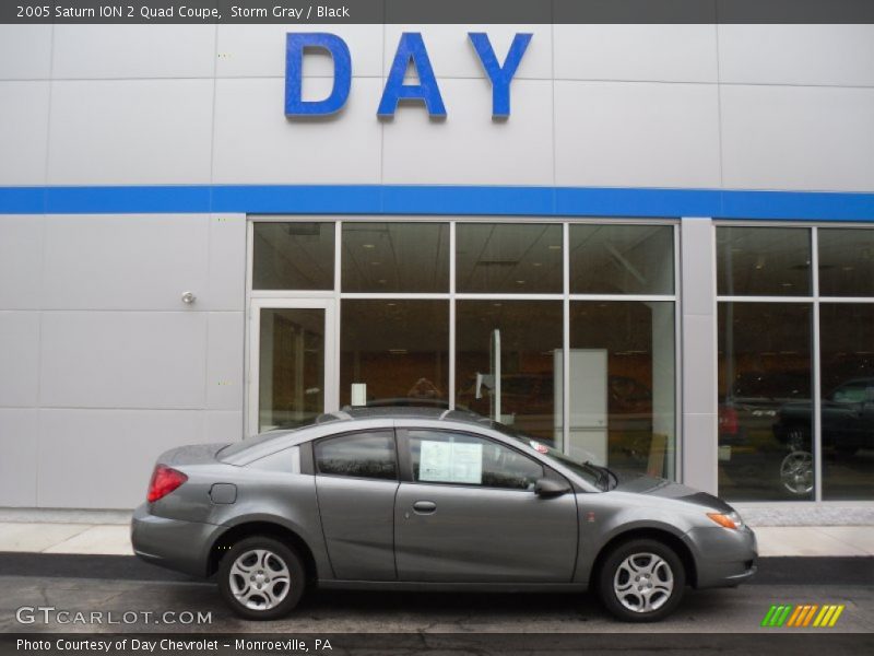 Storm Gray / Black 2005 Saturn ION 2 Quad Coupe