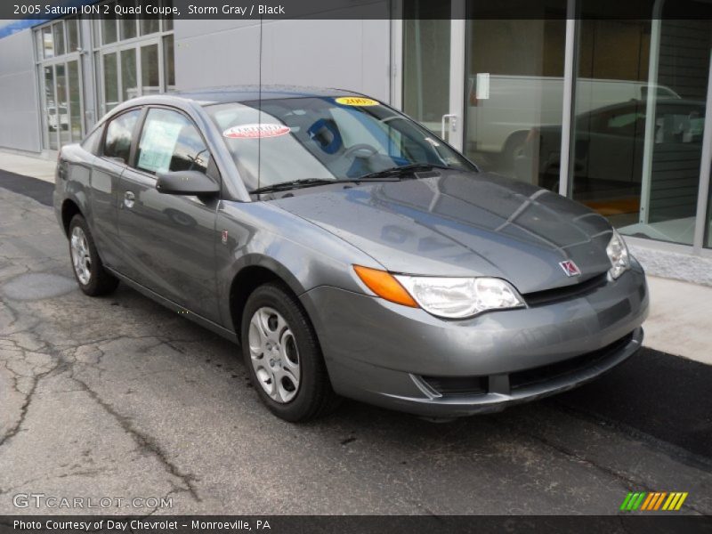 Storm Gray / Black 2005 Saturn ION 2 Quad Coupe
