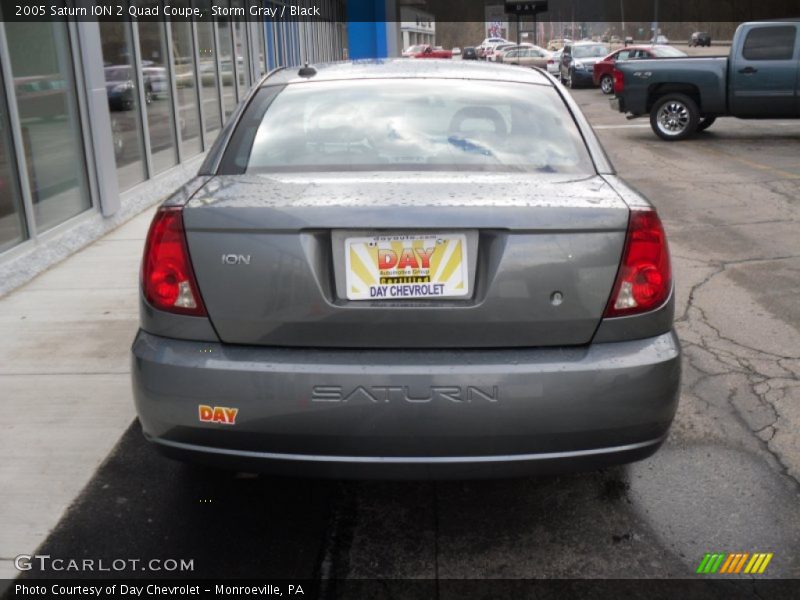 Storm Gray / Black 2005 Saturn ION 2 Quad Coupe