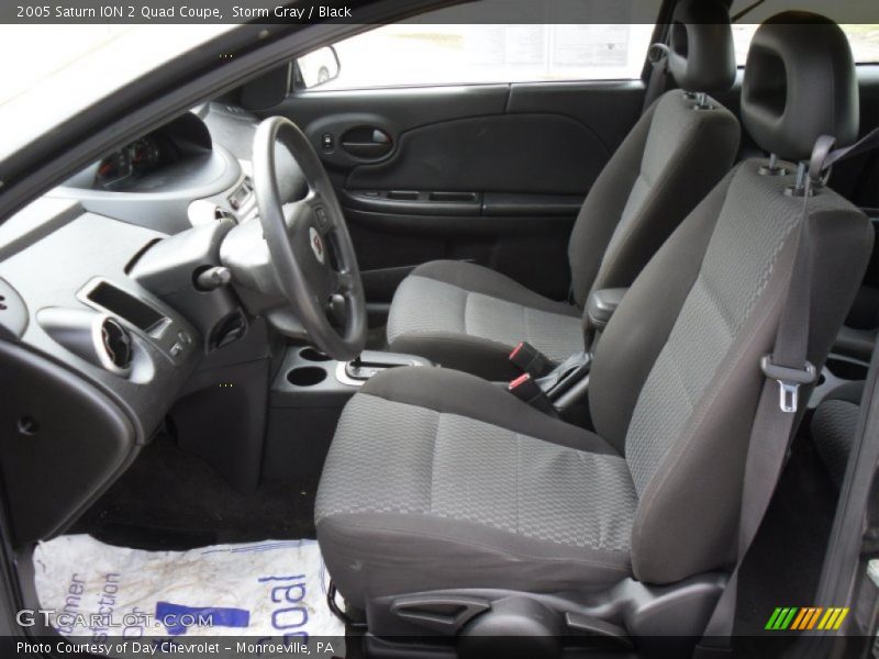 Storm Gray / Black 2005 Saturn ION 2 Quad Coupe