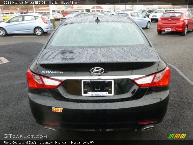 Midnight Black / Black 2012 Hyundai Sonata SE 2.0T