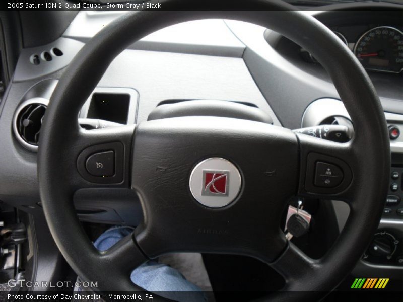 Storm Gray / Black 2005 Saturn ION 2 Quad Coupe