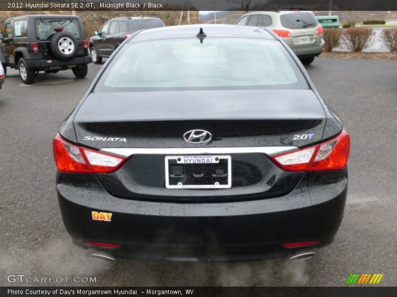 Midnight Black / Black 2012 Hyundai Sonata SE 2.0T