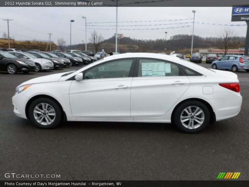 Shimmering White / Camel 2012 Hyundai Sonata GLS