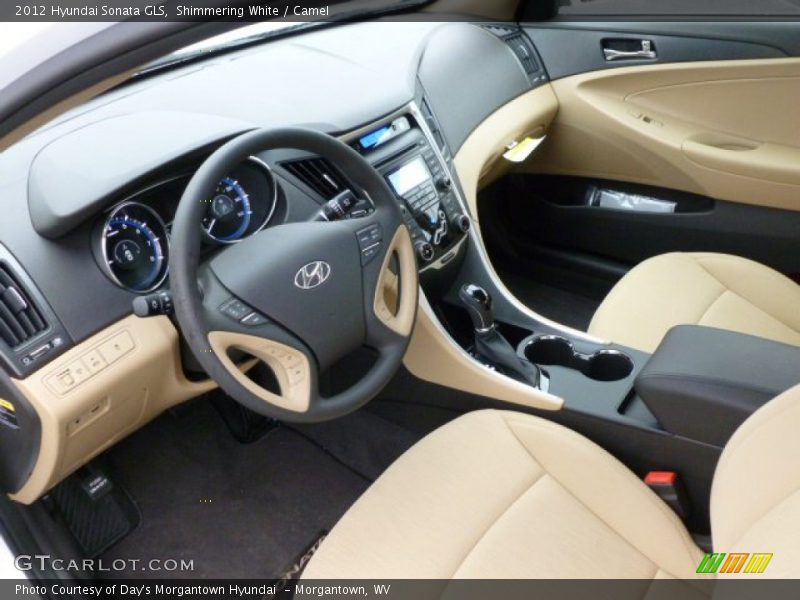 Shimmering White / Camel 2012 Hyundai Sonata GLS