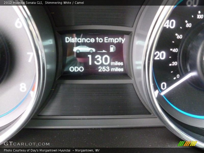 Shimmering White / Camel 2012 Hyundai Sonata GLS