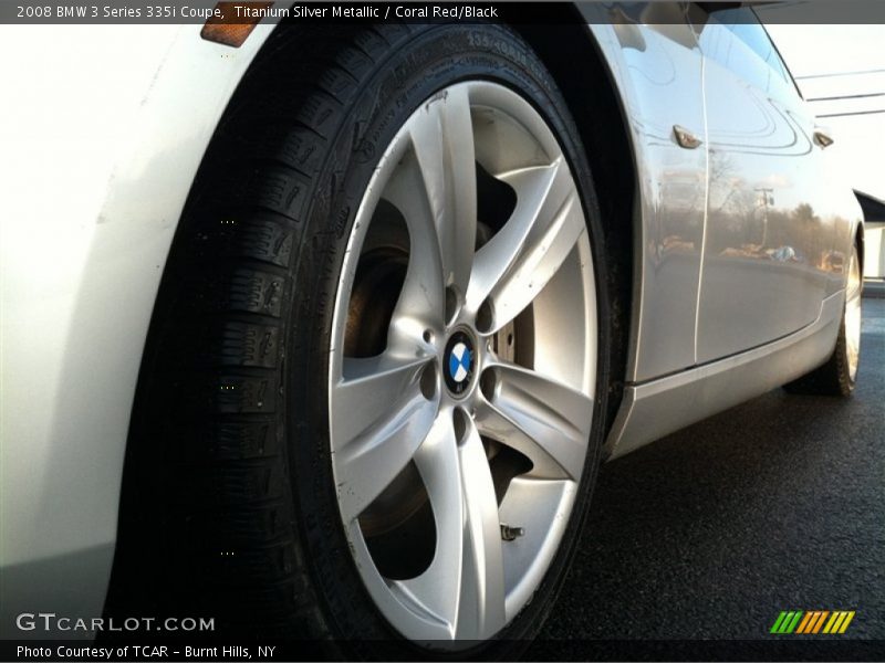 Titanium Silver Metallic / Coral Red/Black 2008 BMW 3 Series 335i Coupe