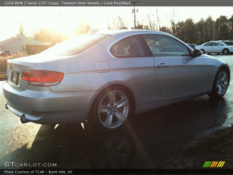 Titanium Silver Metallic / Coral Red/Black 2008 BMW 3 Series 335i Coupe