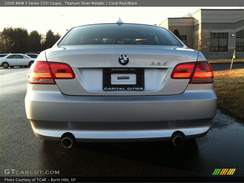 Titanium Silver Metallic / Coral Red/Black 2008 BMW 3 Series 335i Coupe